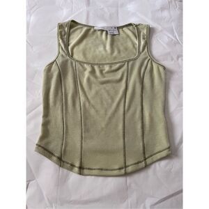 NWT All in Favor khaki green tank top